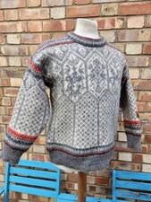 Dale Of Norway Jumper Womens Lillehamer  100% Lambswool Premium Heavy Knit UK M