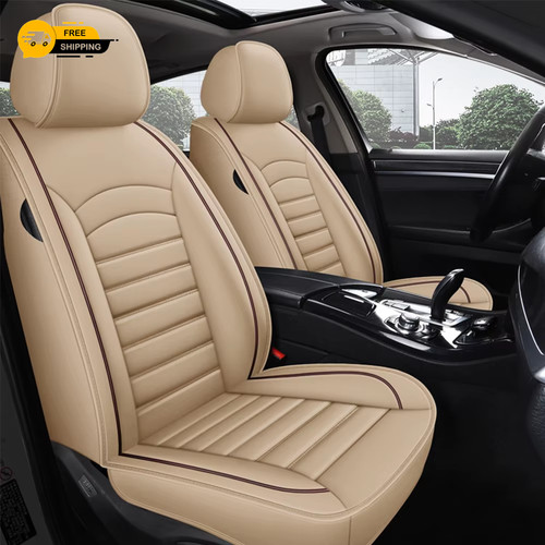 Leather car seat covers - leather, full