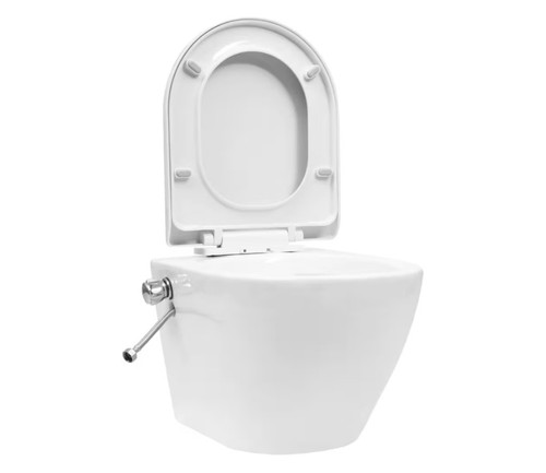 Wall hung ceramic toilet with - ceramic,
