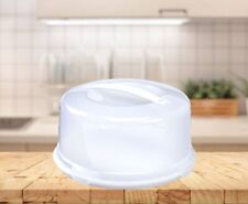 Round Cake Box Storage Dome Portable 12 Inch Cake Carrier With Clip Top Lid