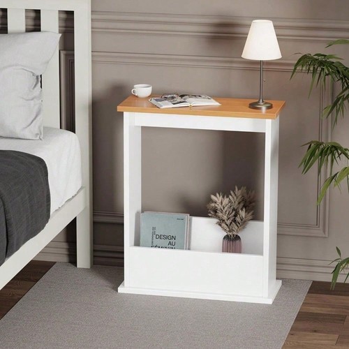 Slim sofa side table with - sofa,