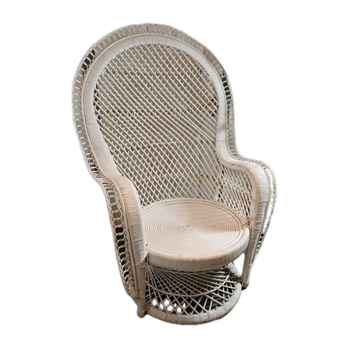 Woven wicker peacock - wicker, chair