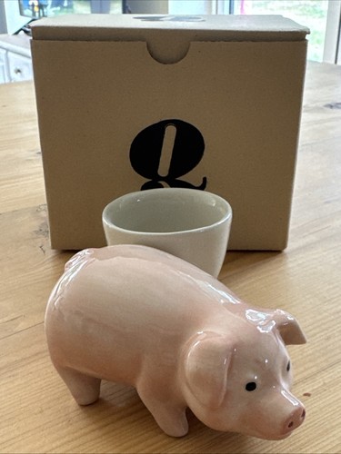 Quail pottery ceramic pig egg - quail,