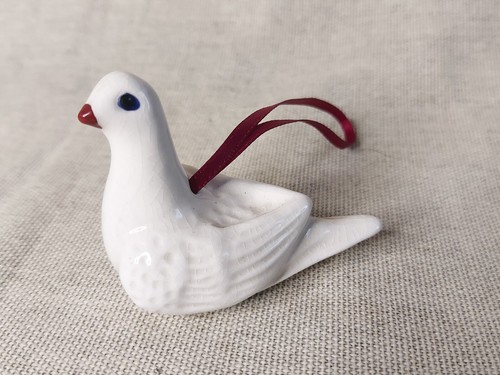 Ceramic dove christmas - christmas, /
