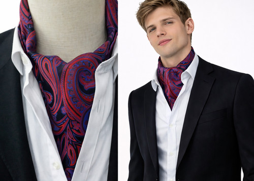 Men cravat ascot paisley - men's,