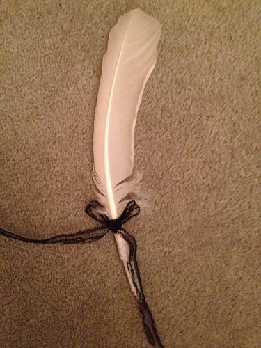Victorian style feather quill - victorian,