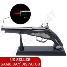 Lighter Jet Flame Gun/Pistol Antique Vintage Butane BBQ Cigar Gift Pipe Firelock