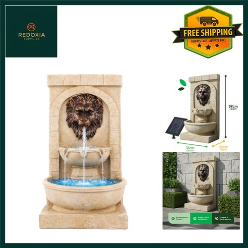 Elegant solar powered lion - solar,