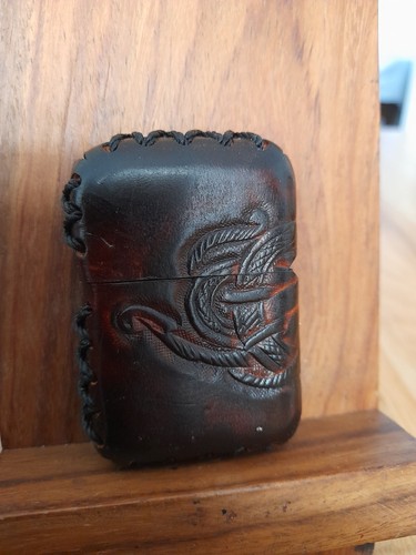 Zippo custom hand made - , leather