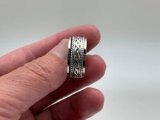 Solid 925 Sterling Silver Band & Celtic Spinner Handmade Jewelry Ring All Size