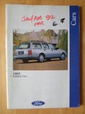 FORD CARS 1992/02 UK Mkt Prestige Brochure - Fiesta XR2i Escort Cabrio Granada