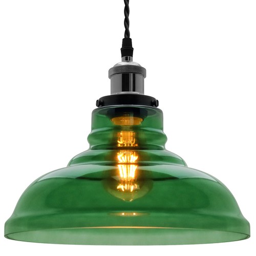 Industrial smoked green glass - industrial,