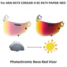 Photochromic Revo Red Visor For ARAI RX7X CORSAIR-X RC RX7V SIGNET-X QUANTIC