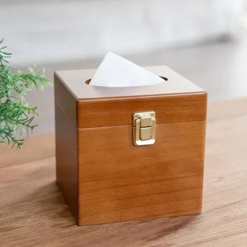 Wooden tissue holder wood - wooden,