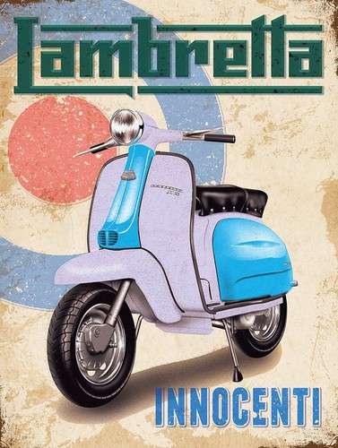 Lambretta retro metal wall - lambretta,,