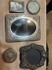 Lot of sterling picture frames and mirror1920s and 30s