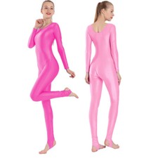 Women Long Sleeve Jumpsuit Unitard One-piece Zentai Leotard Gymnastics Dancewear