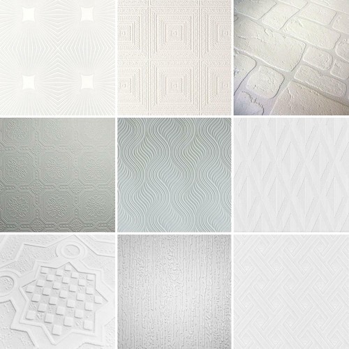 White paintable blown - paintable, vinyl