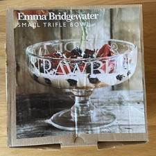 Emma Bridgewater Black Toast Small Trifle Bowl Glass Dish Strawberries & Cream