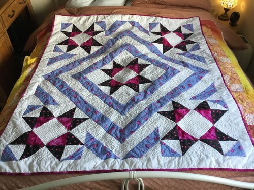 Handmade patchwork quilt throw - handmade, quilt/throw