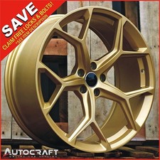 19" RS6 F SG Style ALLOY WHEELS X4 - TYRES Fits : AUDI A3 A4 A6 TT PCD: 5X112