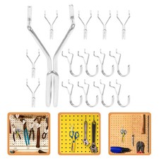  15 Pcs Heavy-duty Single Arm Peg Hook Garage Pegboard Hooks Tool Hangers
