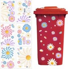 Wheelie Bin Stickers Flowers
