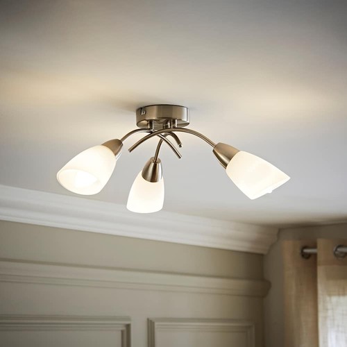 Ceiling light fitting brushed - ceiling,