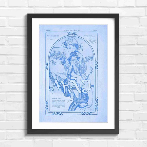 Art nouveau woman - art, floral