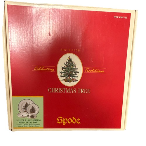 Spode christmas tree piece - spode, 5-piece