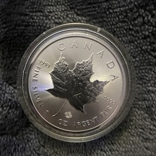 The FIRST King Charles III Maple Leaf 1oz Silver Coin. Fine Silver