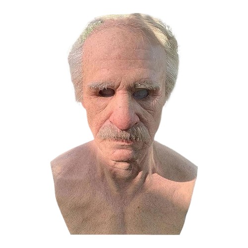 Old man mask latex halloween - old,