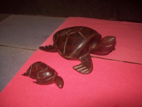 Lot two hand carved wooden - of,