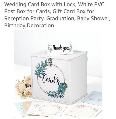 Wedding card box with - card,