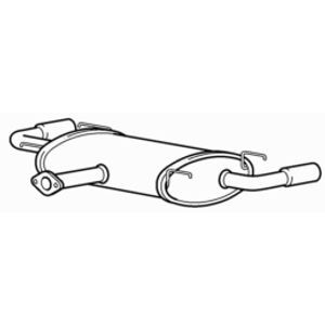 Quality rear exhaust silencer - rear,