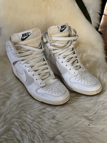 White leather and - white, nike