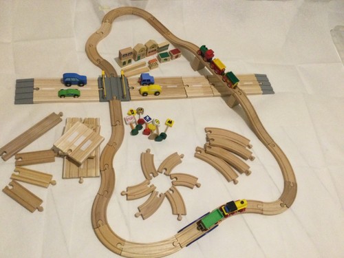 Wooden train set - wooden, track
