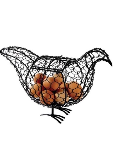 Black wire egg holder basket - wire,