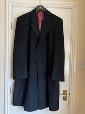 Men's GREENWOODS ELITE Black Wool Cashmere Blend OVERCOAT 44"R - Worn just Once