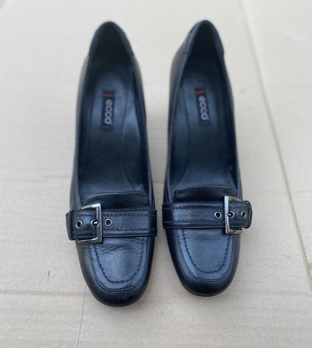Women ecco heels black - black, leather
