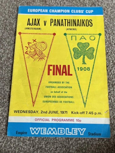 Ajax panathinaikos 1971 - panathinaikos,