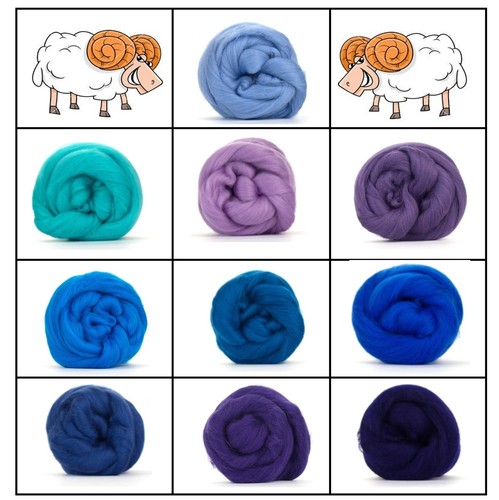 Blue merino wool - merino, 10
