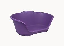 MEDIUM PLASTIC PURPLE DOG / CAT / PET BED, BASKET - HEAVY DUTY MADE IN UK