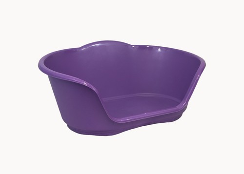Medium plastic purple dog - plastic,