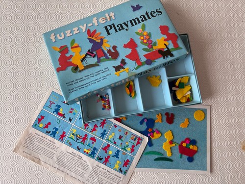 Vintage fuzzy felt playmates - vintage, fuzzy-felt