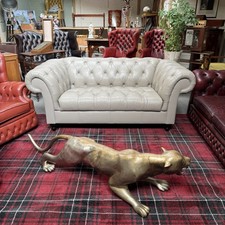 2 seater leather chesterfield