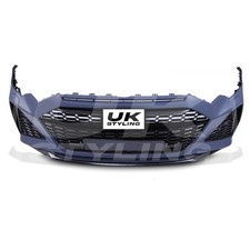 FRONT BUMPER RS6 STYLE PRIMER REPLACEMENT GLOSS BLACK TRIMS FOR AUDI A6 C8 19-24