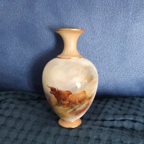 Royal worcester vase highland - royal,