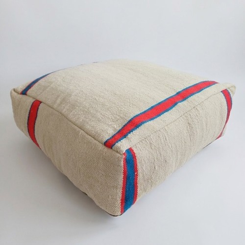 Handmade moroccan kilim pouf - moroccan,