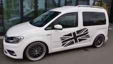 2x Union Jack Decals Compatible with VW Volkswagen Caddy Camper Van vwc8